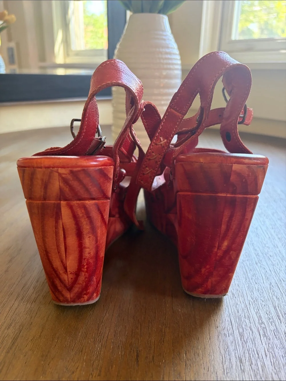 Bed Stu Julia Orange DD Wedge Strappy Sandal 10 - Picture 2 of 9
